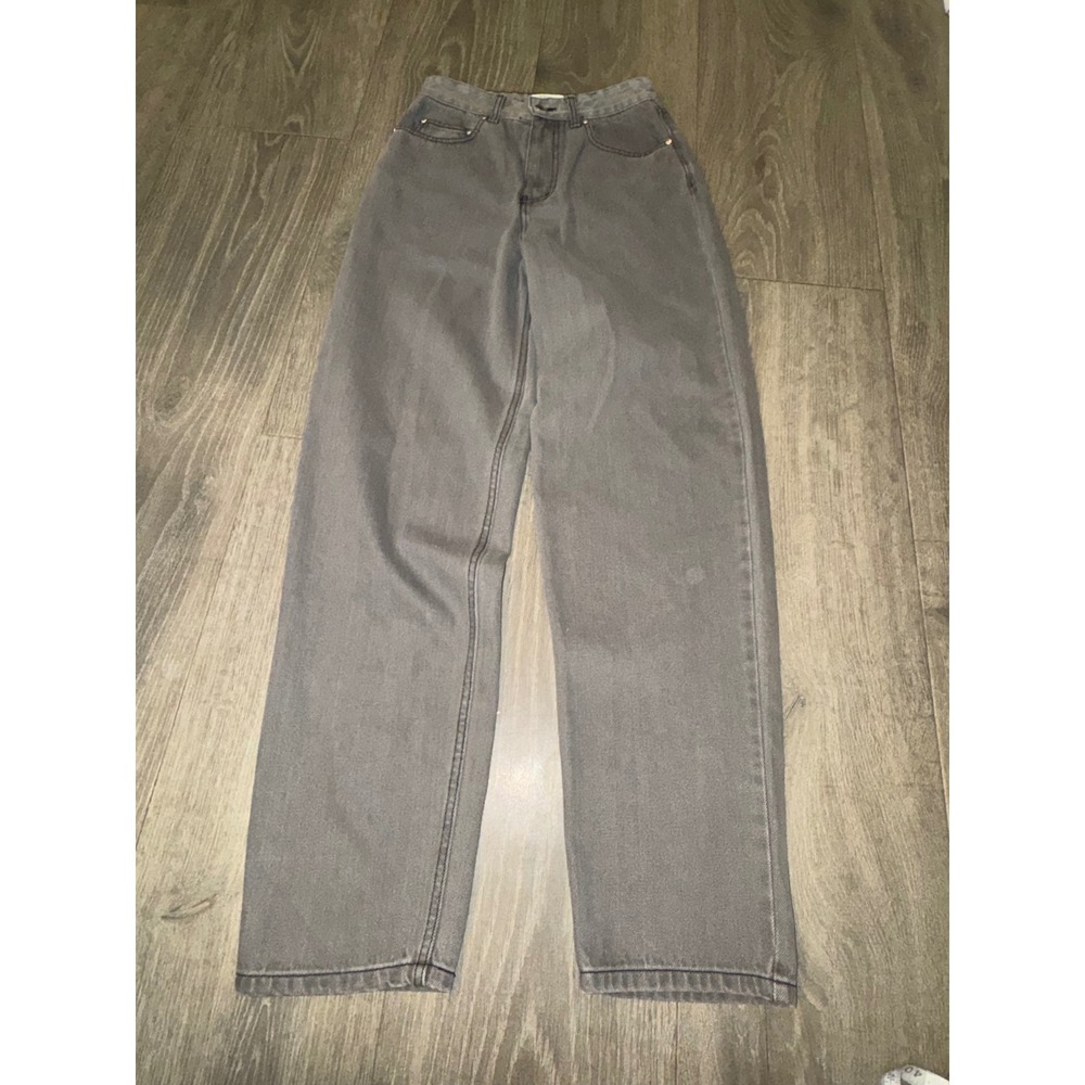 Kotn Womens High Rise Wide Leg Organic Cotton Grey Denim Jeans Size 26 Portugal